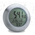 Sonnet Industries Sonnet Industries T-4691S Atomic Suction Cup Bathroom Clock with 4 Suction Cups & 1.5 in. LCD Numbers - Silver T-4691S